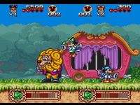 une photo d'Ã©cran de The Great Circus Mystery Starring Mickey and Minnie sur Nintendo Super Nes